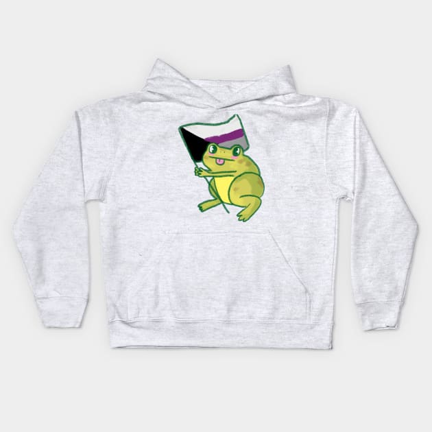 demisexual frog Kids Hoodie by remerasnerds